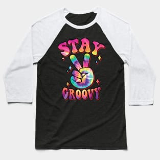 Stay Groovy - Peace Sign Graphic for Women and Men Baseball T-Shirt